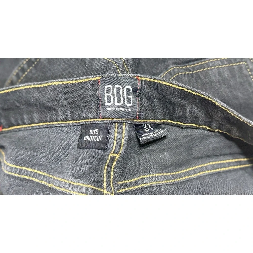BDG Urban Outfitters 90s Bootcut Jeans Men's Size 31x32 Black Dark Wash Stretch